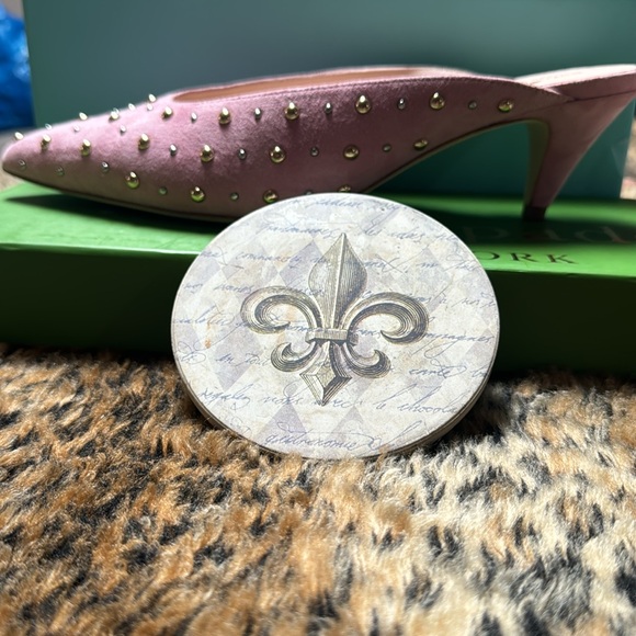 kate spade New York Women's Surie Mules Parisian Pink Studded Slides NWB Size 9 - Picture 3 of 8